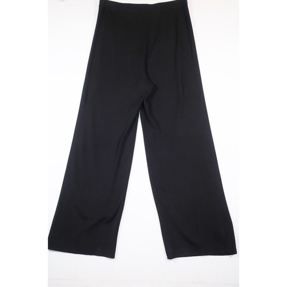 Exclusively Misook Woman Black Wide Leg Pants Pull On Acrylic Blend Size 1X - Picture 4 of 15